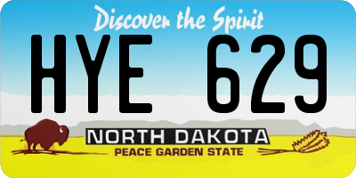 ND license plate HYE629