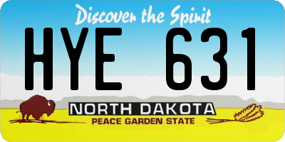 ND license plate HYE631