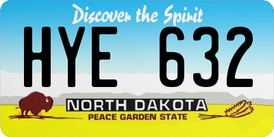 ND license plate HYE632
