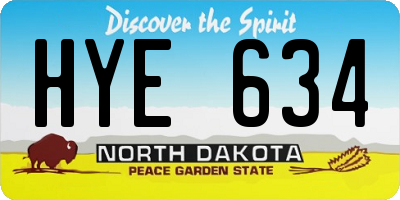ND license plate HYE634