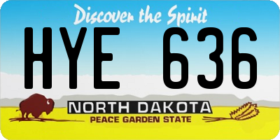 ND license plate HYE636