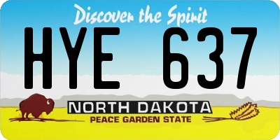 ND license plate HYE637