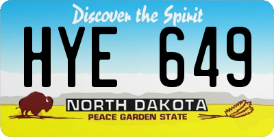 ND license plate HYE649