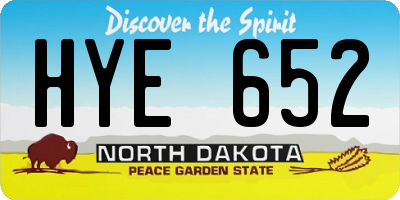 ND license plate HYE652
