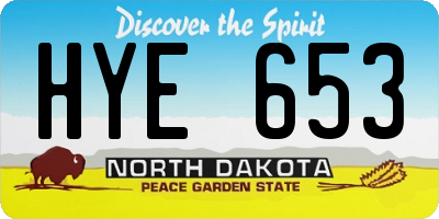 ND license plate HYE653