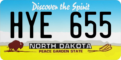 ND license plate HYE655
