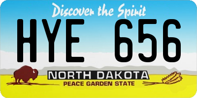 ND license plate HYE656