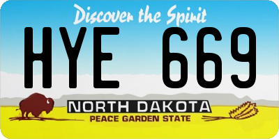 ND license plate HYE669