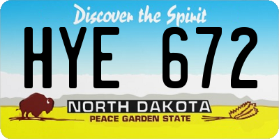 ND license plate HYE672