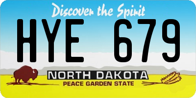 ND license plate HYE679