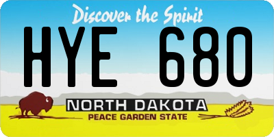 ND license plate HYE680