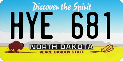 ND license plate HYE681