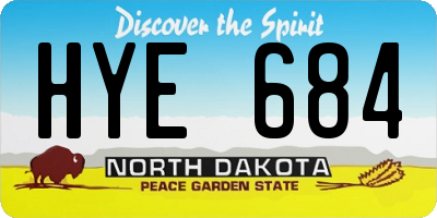 ND license plate HYE684
