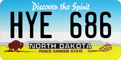 ND license plate HYE686