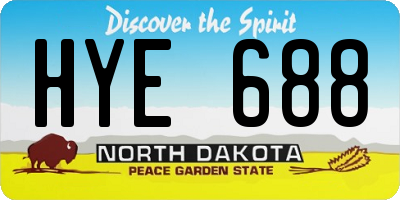 ND license plate HYE688