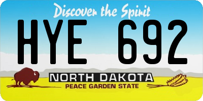 ND license plate HYE692