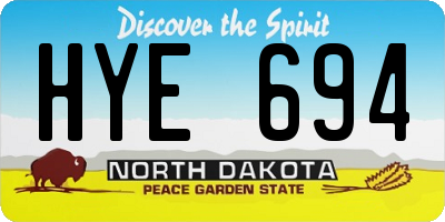 ND license plate HYE694