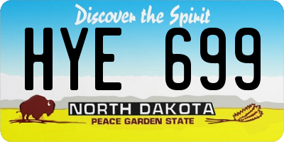 ND license plate HYE699