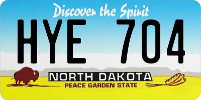 ND license plate HYE704