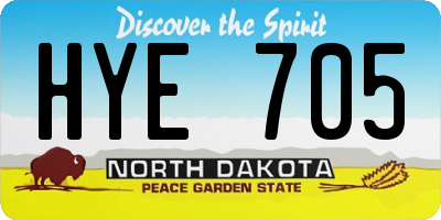 ND license plate HYE705