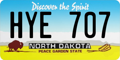 ND license plate HYE707