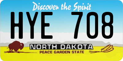ND license plate HYE708