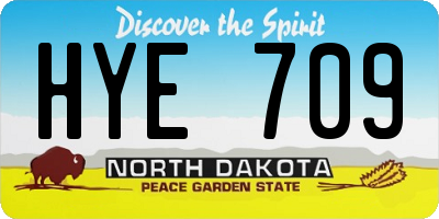 ND license plate HYE709