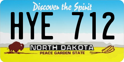 ND license plate HYE712