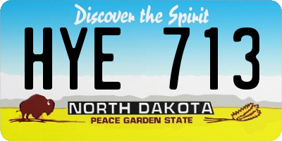 ND license plate HYE713