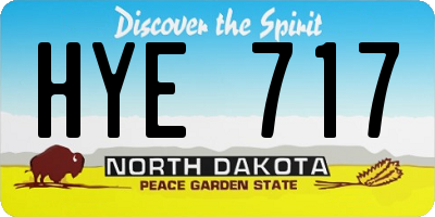 ND license plate HYE717