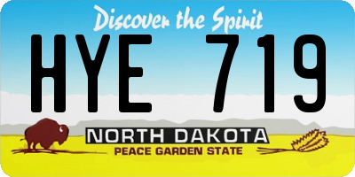 ND license plate HYE719