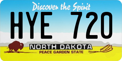 ND license plate HYE720