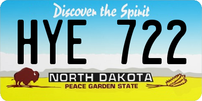 ND license plate HYE722