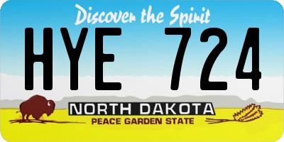 ND license plate HYE724