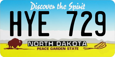 ND license plate HYE729