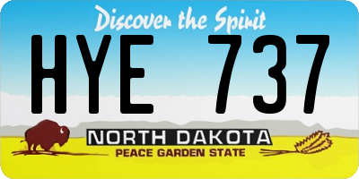 ND license plate HYE737