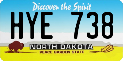 ND license plate HYE738