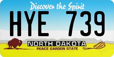ND license plate HYE739