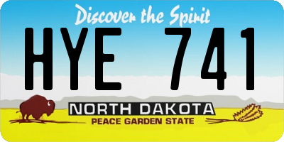 ND license plate HYE741