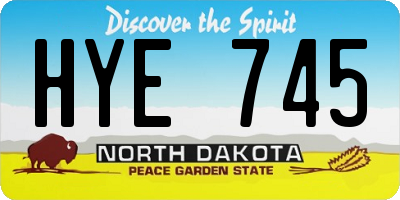 ND license plate HYE745