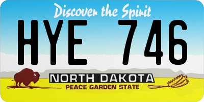 ND license plate HYE746
