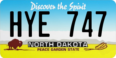 ND license plate HYE747