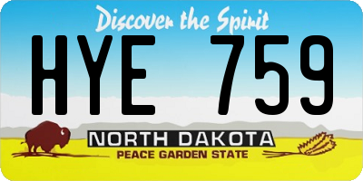 ND license plate HYE759