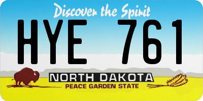 ND license plate HYE761