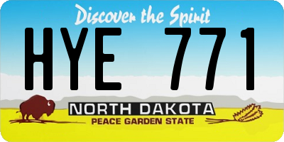 ND license plate HYE771