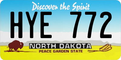 ND license plate HYE772