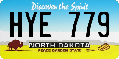 ND license plate HYE779