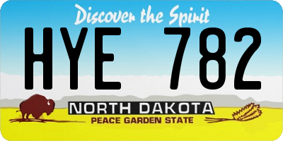 ND license plate HYE782
