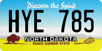 ND license plate HYE785