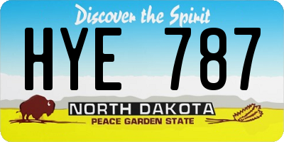 ND license plate HYE787